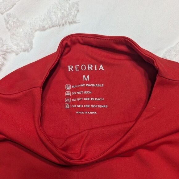 🌶️ REORIA Halter Neck Crop Top Red Butsmooth – Size M - Picture 6 of 6